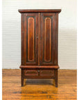 Dutch Colonial 19th Century Cabinet with Polychrome Finish and Carved Sides-4. Asian & Chinese Furniture, Art, Antiques, Vintage Home Décor for sale at FEA Home