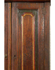 Dutch Colonial 19th Century Cabinet with Polychrome Finish and Carved Sides-12. Asian & Chinese Furniture, Art, Antiques, Vintage Home Décor for sale at FEA Home