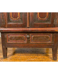 Dutch Colonial 19th Century Cabinet with Polychrome Finish and Carved Sides-13. Asian & Chinese Furniture, Art, Antiques, Vintage Home Décor for sale at FEA Home