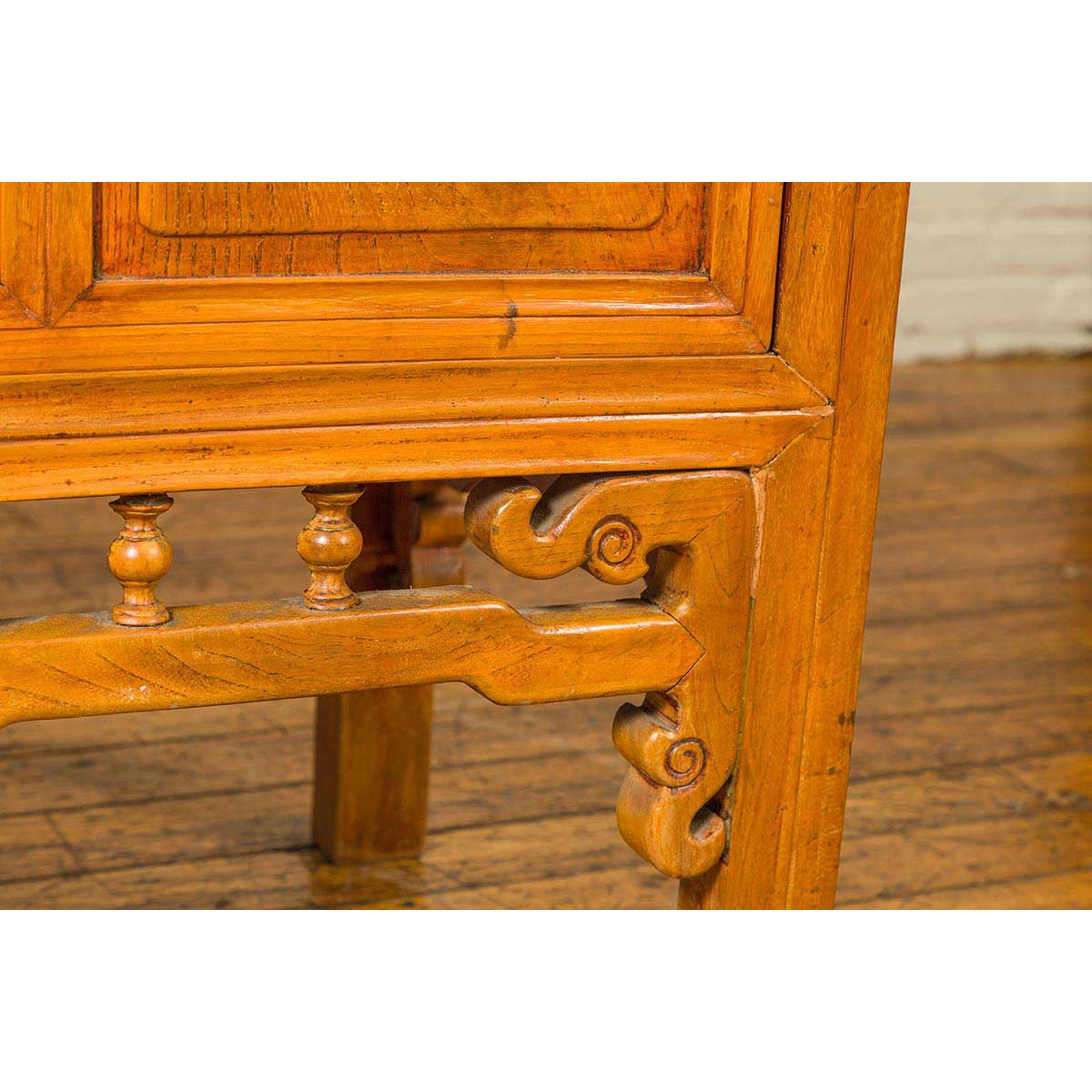 Chinese Ming Dynasty Style Elm Cabinet with Doors, Drawers and Removable Panel-11. Asian & Chinese Furniture, Art, Antiques, Vintage Home Décor for sale at FEA Home