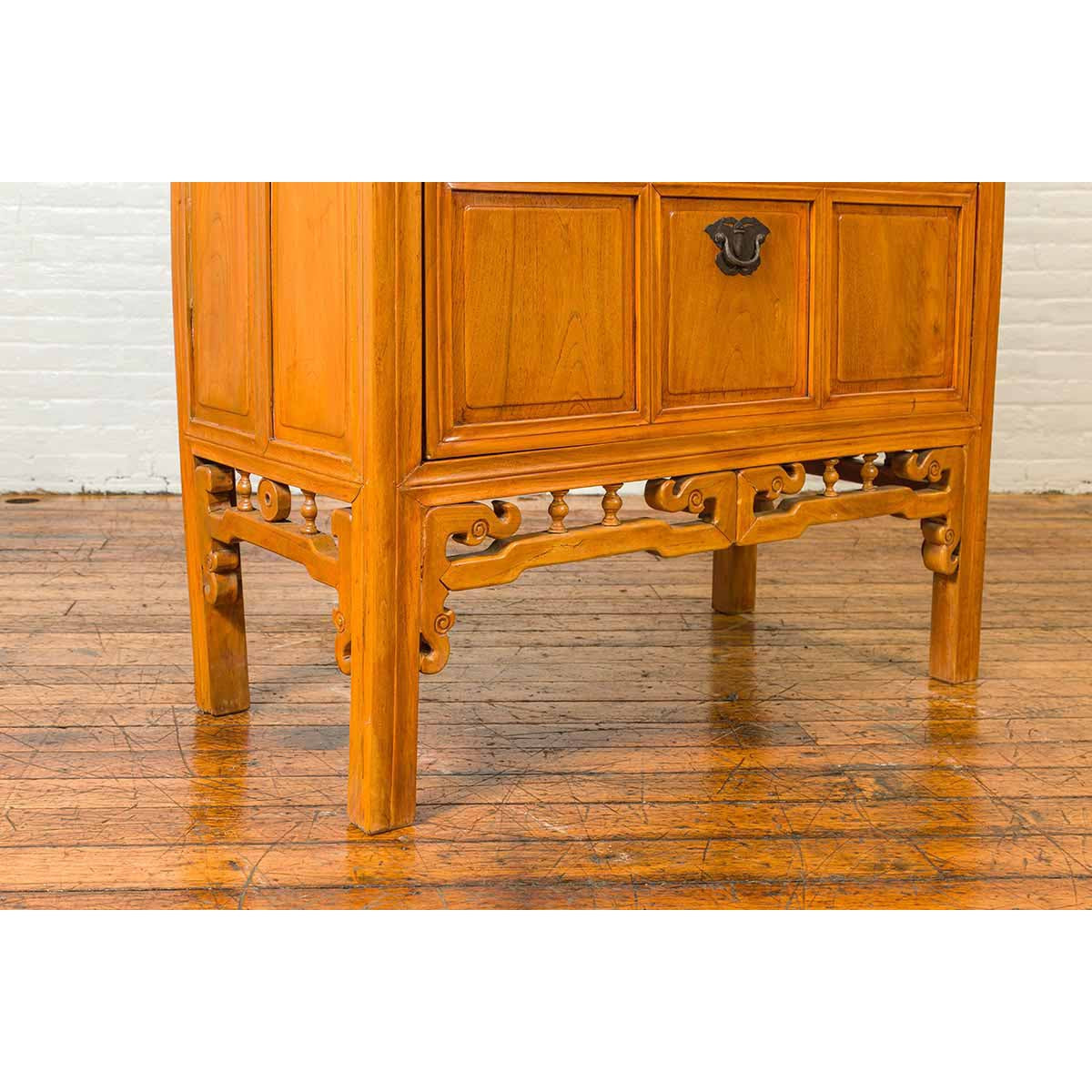 Chinese Ming Dynasty Style Elm Cabinet with Doors, Drawers and Removable Panel-12. Asian & Chinese Furniture, Art, Antiques, Vintage Home Décor for sale at FEA Home