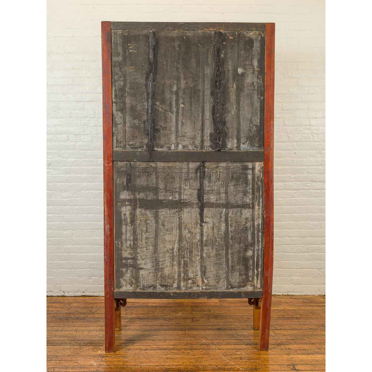 Chinese Ming Dynasty Style Elm Cabinet with Doors, Drawers and Removable Panel-15. Asian & Chinese Furniture, Art, Antiques, Vintage Home Décor for sale at FEA Home