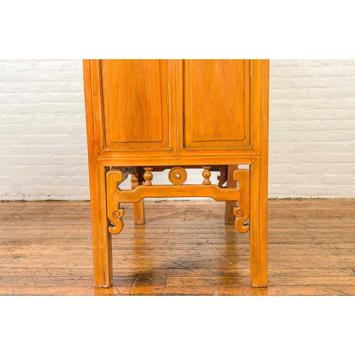 Chinese Ming Dynasty Style Elm Cabinet with Doors, Drawers and Removable Panel-7. Asian & Chinese Furniture, Art, Antiques, Vintage Home Décor for sale at FEA Home