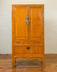 Chinese Ming Dynasty Style Elm Cabinet with Doors, Drawers and Removable Panel-2. Asian & Chinese Furniture, Art, Antiques, Vintage Home Décor for sale at FEA Home