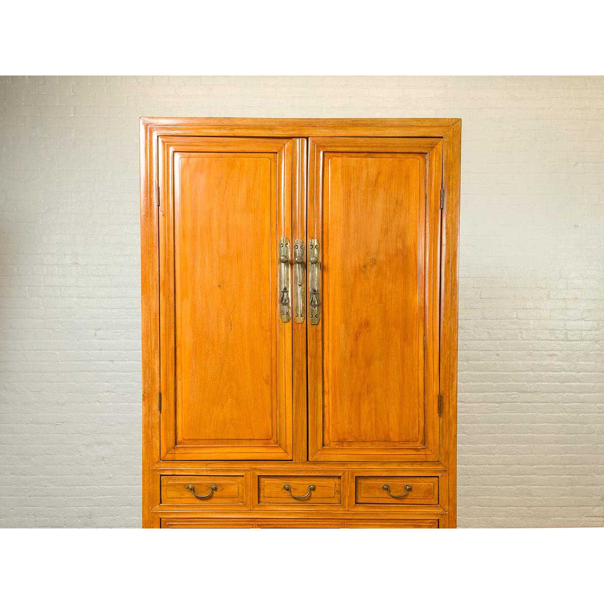 Chinese Ming Dynasty Style Elm Cabinet with Doors, Drawers and Removable Panel-6. Asian & Chinese Furniture, Art, Antiques, Vintage Home Décor for sale at FEA Home