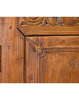 Indian 19th Century Tall Cabinet with Carved Scrolling Foliage and Beaded Motifs-9. Asian & Chinese Furniture, Art, Antiques, Vintage Home Décor for sale at FEA Home