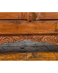 Indian 19th Century Tall Cabinet with Carved Scrolling Foliage and Beaded Motifs-12. Asian & Chinese Furniture, Art, Antiques, Vintage Home Décor for sale at FEA Home
