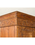 Indian 19th Century Tall Cabinet with Carved Scrolling Foliage and Beaded Motifs-8. Asian & Chinese Furniture, Art, Antiques, Vintage Home Décor for sale at FEA Home