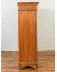 Indian 19th Century Tall Cabinet with Carved Scrolling Foliage and Beaded Motifs-17. Asian & Chinese Furniture, Art, Antiques, Vintage Home Décor for sale at FEA Home