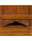 Indian 19th Century Tall Cabinet with Carved Scrolling Foliage and Beaded Motifs-15. Asian & Chinese Furniture, Art, Antiques, Vintage Home Décor for sale at FEA Home