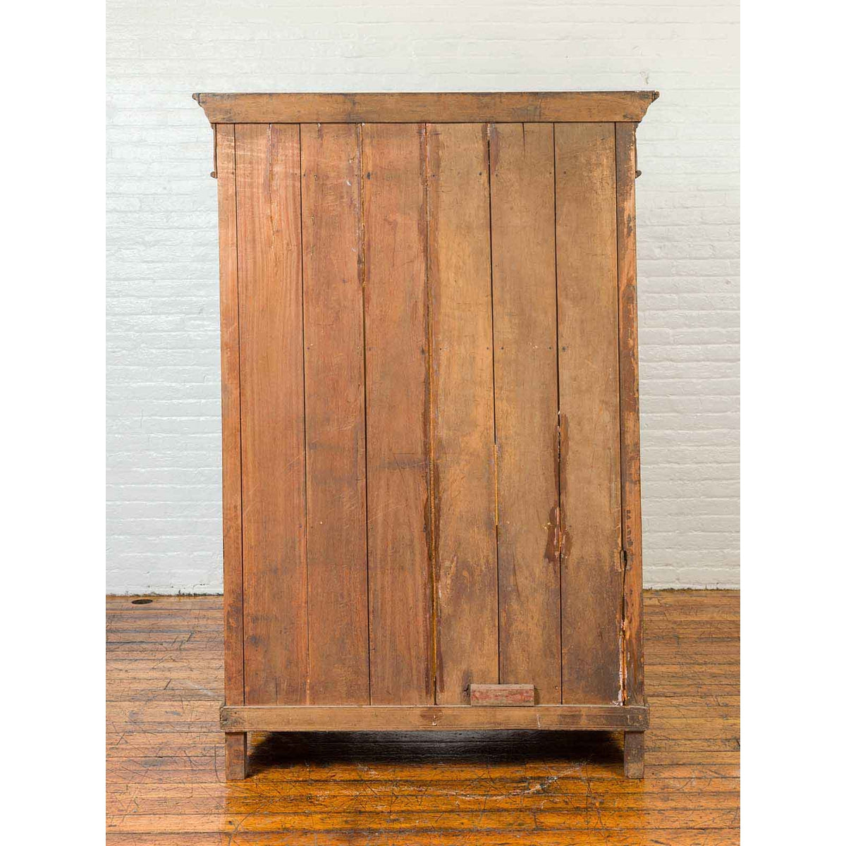 Indian 19th Century Tall Cabinet with Carved Scrolling Foliage and Beaded Motifs-18. Asian & Chinese Furniture, Art, Antiques, Vintage Home Décor for sale at FEA Home