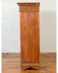 Indian 19th Century Tall Cabinet with Carved Scrolling Foliage and Beaded Motifs-13. Asian & Chinese Furniture, Art, Antiques, Vintage Home Décor for sale at FEA Home