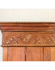 Indian 19th Century Tall Cabinet with Carved Scrolling Foliage and Beaded Motifs-7. Asian & Chinese Furniture, Art, Antiques, Vintage Home Décor for sale at FEA Home