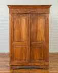 Indian 19th Century Tall Cabinet with Carved Scrolling Foliage and Beaded Motifs-2. Asian & Chinese Furniture, Art, Antiques, Vintage Home Décor for sale at FEA Home