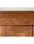 Indian 19th Century Tall Cabinet with Carved Scrolling Foliage and Beaded Motifs-5. Asian & Chinese Furniture, Art, Antiques, Vintage Home Décor for sale at FEA Home