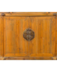 Large Chinese Qing Elm Armoire with Carved Motifs and Red Lacquered Accents-8. Asian & Chinese Furniture, Art, Antiques, Vintage Home Décor for sale at FEA Home