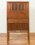 Chinese Vintage Cabinet with Fretwork Design, Doors and Drawers-2. Asian & Chinese Furniture, Art, Antiques, Vintage Home Décor for sale at FEA Home