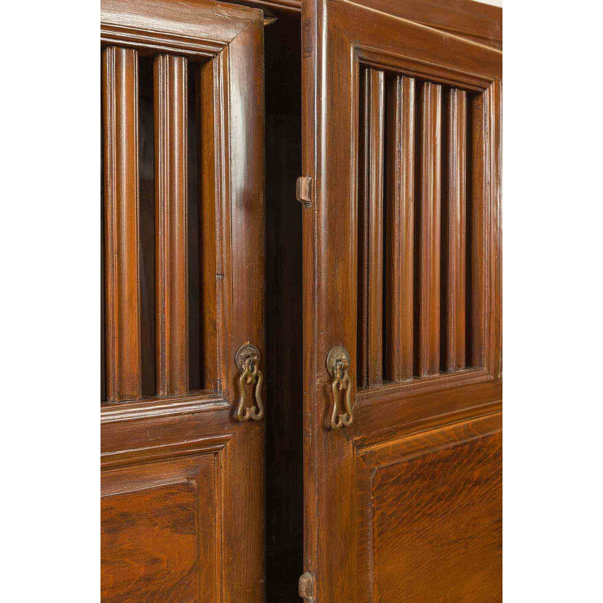 Chinese Vintage Cabinet with Fretwork Design, Doors and Drawers-6. Asian & Chinese Furniture, Art, Antiques, Vintage Home Décor for sale at FEA Home