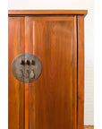 Chinese Qing Dynasty Elmwood Cabinet with Bronze Medallion and Inner Drawers-7. Asian & Chinese Furniture, Art, Antiques, Vintage Home Décor for sale at FEA Home