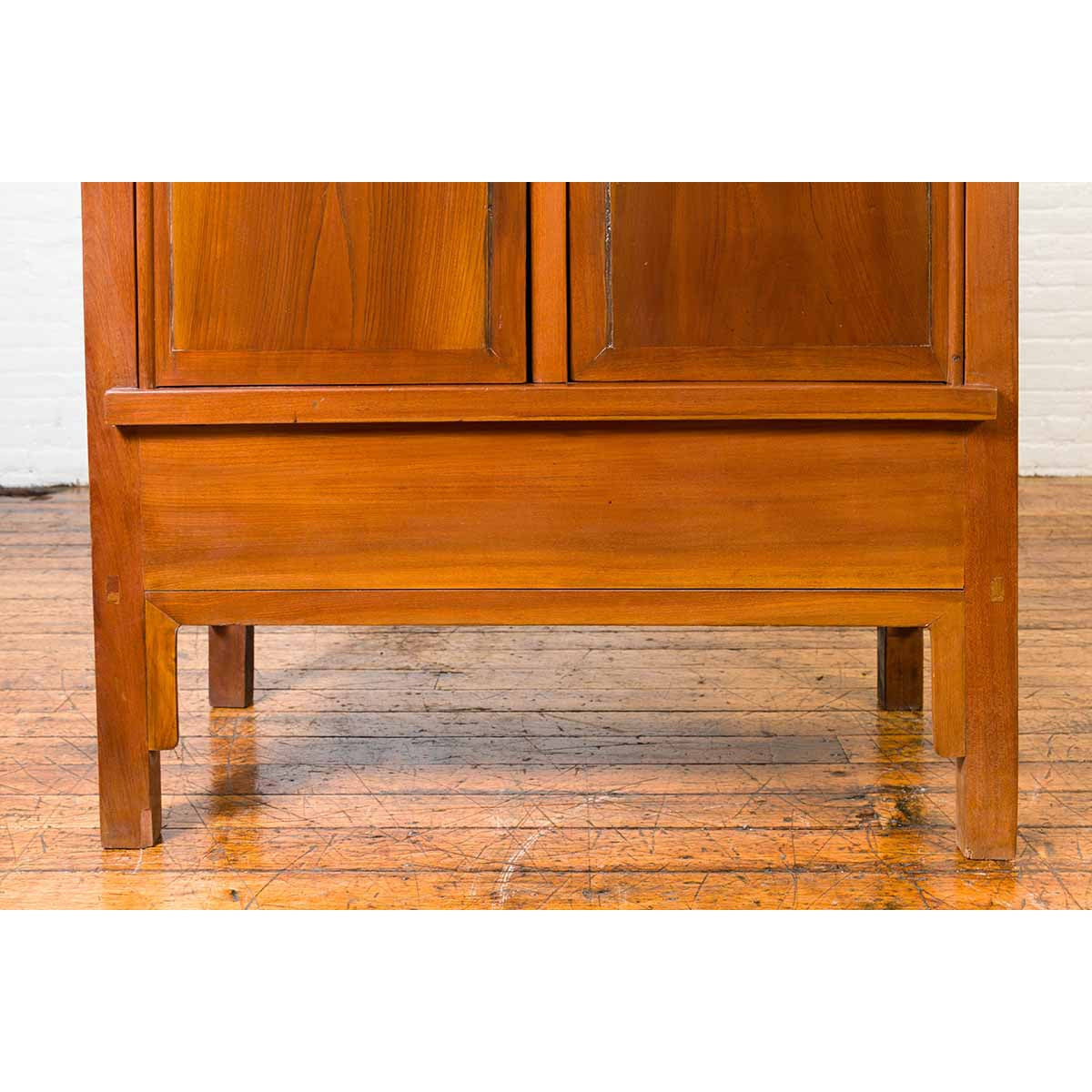 Chinese Qing Dynasty Elmwood Cabinet with Bronze Medallion and Inner Drawers-10. Asian & Chinese Furniture, Art, Antiques, Vintage Home Décor for sale at FEA Home