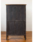Chinese Qing Dynasty Elmwood Cabinet with Bronze Medallion and Inner Drawers-12. Asian & Chinese Furniture, Art, Antiques, Vintage Home Décor for sale at FEA Home