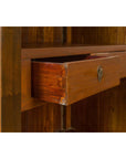 Chinese 19th Century Elmwood Bookcase with Doors, Drawers and Brass Hardware-10. Asian & Chinese Furniture, Art, Antiques, Vintage Home Décor for sale at FEA Home