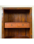 Chinese 19th Century Elmwood Bookcase with Doors, Drawers and Brass Hardware-6. Asian & Chinese Furniture, Art, Antiques, Vintage Home Décor for sale at FEA Home
