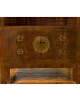 Chinese 19th Century Elmwood Bookcase with Doors, Drawers and Brass Hardware-8. Asian & Chinese Furniture, Art, Antiques, Vintage Home Décor for sale at FEA Home