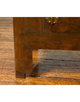 Chinese 19th Century Elmwood Bookcase with Doors, Drawers and Brass Hardware-11. Asian & Chinese Furniture, Art, Antiques, Vintage Home Décor for sale at FEA Home