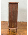 Antique Indonesian Wooden Cabinet with Carved and Painted Geometric Motifs-14. Asian & Chinese Furniture, Art, Antiques, Vintage Home Décor for sale at FEA Home