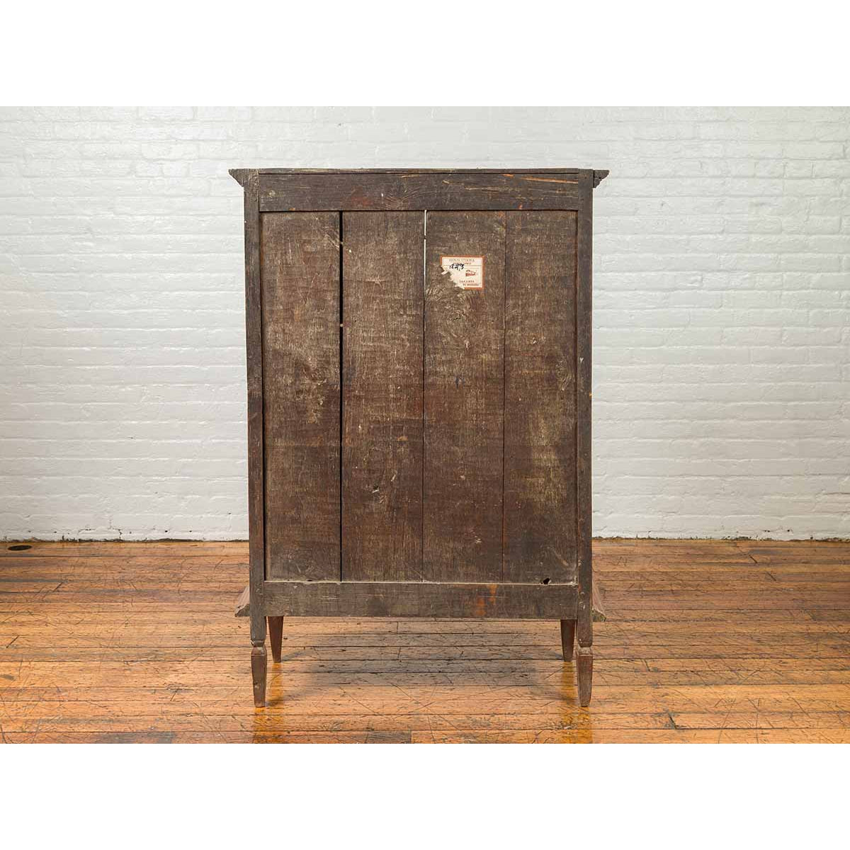 Antique Indonesian Wooden Cabinet with Carved and Painted Geometric Motifs-13. Asian & Chinese Furniture, Art, Antiques, Vintage Home Décor for sale at FEA Home