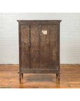 Antique Indonesian Wooden Cabinet with Carved and Painted Geometric Motifs-13. Asian & Chinese Furniture, Art, Antiques, Vintage Home Décor for sale at FEA Home