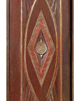 Antique Indonesian Wooden Cabinet with Carved and Painted Geometric Motifs-9. Asian & Chinese Furniture, Art, Antiques, Vintage Home Décor for sale at FEA Home