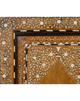 Vintage Anglo Indian Sheesham Wood Wardrobe Cabinet with Bone Inlay and Birds-6. Asian & Chinese Furniture, Art, Antiques, Vintage Home Décor for sale at FEA Home