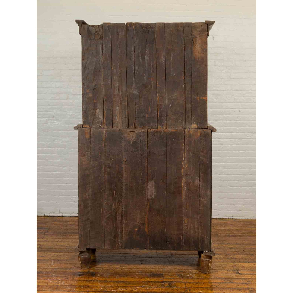 Vintage Anglo Indian Sheesham Wood Wardrobe Cabinet with Bone Inlay and Birds-18. Asian & Chinese Furniture, Art, Antiques, Vintage Home Décor for sale at FEA Home