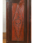 Dutch Colonial Late 19th Century Bonnet Top Cabinet with Carved Doors and Apron-10. Asian & Chinese Furniture, Art, Antiques, Vintage Home Décor for sale at FEA Home