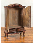 Dutch Colonial Late 19th Century Bonnet Top Cabinet with Carved Doors and Apron-14. Asian & Chinese Furniture, Art, Antiques, Vintage Home Décor for sale at FEA Home