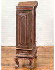 Dutch Colonial Late 19th Century Bonnet Top Cabinet with Carved Doors and Apron-16. Asian & Chinese Furniture, Art, Antiques, Vintage Home Décor for sale at FEA Home