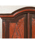 Dutch Colonial Late 19th Century Bonnet Top Cabinet with Carved Doors and Apron-5. Asian & Chinese Furniture, Art, Antiques, Vintage Home Décor for sale at FEA Home