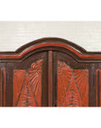 Dutch Colonial Late 19th Century Bonnet Top Cabinet with Carved Doors and Apron-7. Asian & Chinese Furniture, Art, Antiques, Vintage Home Décor for sale at FEA Home