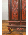 Dutch Colonial Late 19th Century Bonnet Top Cabinet with Carved Doors and Apron-8. Asian & Chinese Furniture, Art, Antiques, Vintage Home Décor for sale at FEA Home