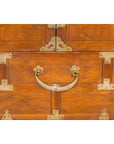 Korean Side Cabinet with Geometric Façade, Brass Hardware and Double Doors-11. Asian & Chinese Furniture, Art, Antiques, Vintage Home Décor for sale at FEA Home