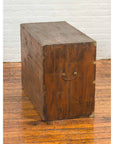Korean Side Cabinet with Geometric Façade, Brass Hardware and Double Doors-14. Asian & Chinese Furniture, Art, Antiques, Vintage Home Décor for sale at FEA Home