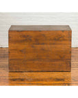 Korean Side Cabinet with Geometric Façade, Brass Hardware and Double Doors-17. Asian & Chinese Furniture, Art, Antiques, Vintage Home Décor for sale at FEA Home
