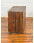 Korean Side Cabinet with Geometric Façade, Brass Hardware and Double Doors-15. Asian & Chinese Furniture, Art, Antiques, Vintage Home Décor for sale at FEA Home