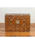 Korean Side Cabinet with Geometric Façade, Brass Hardware and Double Doors-18. Asian & Chinese Furniture, Art, Antiques, Vintage Home Décor for sale at FEA Home