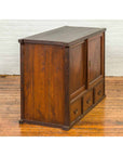 Japanese 19th Century Keyaki Wood Buffet with Sliding Doors and Three Drawers-6. Asian & Chinese Furniture, Art, Antiques, Vintage Home Décor for sale at FEA Home