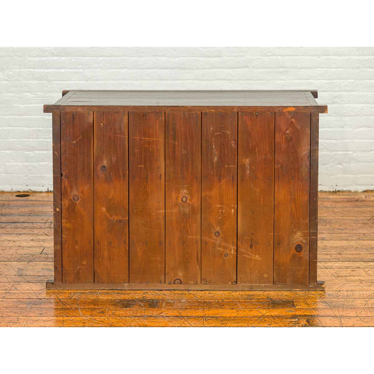 Japanese 19th Century Keyaki Wood Buffet with Sliding Doors and Three Drawers-11. Asian & Chinese Furniture, Art, Antiques, Vintage Home Décor for sale at FEA Home