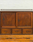 Japanese 19th Century Keyaki Wood Buffet with Sliding Doors and Three Drawers-2. Asian & Chinese Furniture, Art, Antiques, Vintage Home Décor for sale at FEA Home