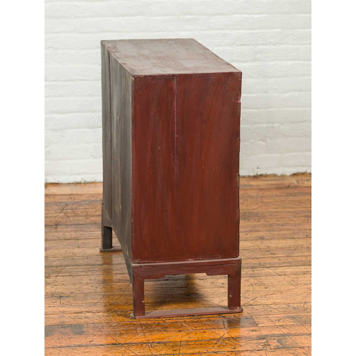Korean Early 20th Century Side Chest with Traditional Brass Hardware and Legs-8. Asian & Chinese Furniture, Art, Antiques, Vintage Home Décor for sale at FEA Home